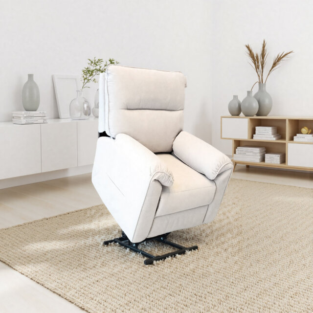 Electric Rise & Recline Chair with Cotton Linen Upholstery, Ideal for Everyday Lounging