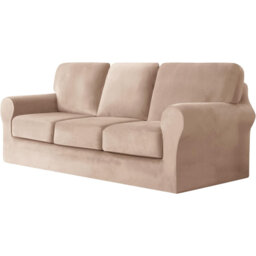 Sofa Cover With Separate Seat Cushions And Backrests Stretch Velvet Sofa Slipcover Couch Covers Furniture Protector Split Combined (Large 3-Seat Set 7