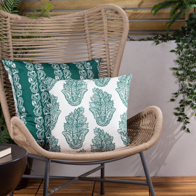 Kalindi Paisley Indoor / Outdoor Floral Square Cushion Cover