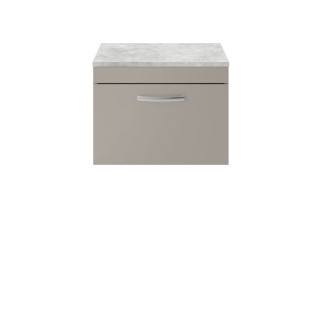 Athena 60.5cm Single Bathroom Vanity Base Only in Stone Grey