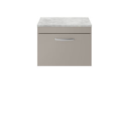 Athena 60.5cm Single Bathroom Vanity Base Only in Stone Grey
