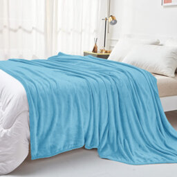 Reversible Faux Fur Mink Fleece Blanket Throw - Ultra Soft Plush Luxury Sofa & Bed Throw, Warm Light