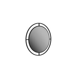 Bubble Round Accent Mirror with Durable Iron Frame for Entryway or Bathroom