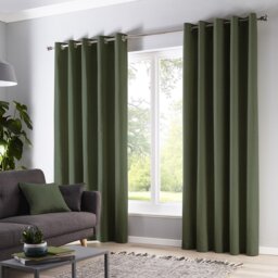 Cotton Blend Room Darkening Curtain Pair