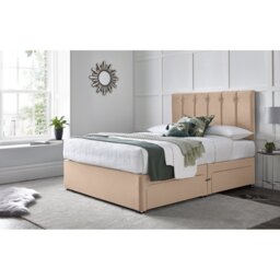 "Monatuk Divan Bed with 24"" Headboard on Struts"