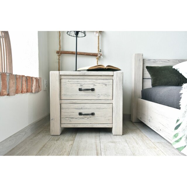 White Springs 2 Drawer Bedside Table