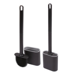Harbour Housewares - Wall-Mounted Toilet Brush & Holder - Pack of 2