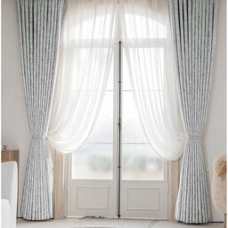 2Pcs 72in Floral Jacquard Blackout Eyelet Curtains, Thermal Room Darkening Drapes