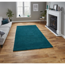 Tarentum area rug Hand Tufted Rectangle Dark Teal