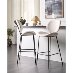 Luana Upholstered Counter Stool with Metal Frame
