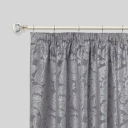Crystal Brushed Silver Stainless Steel Adjustable 160cm to 300cm 2cm Single Curtain Pole