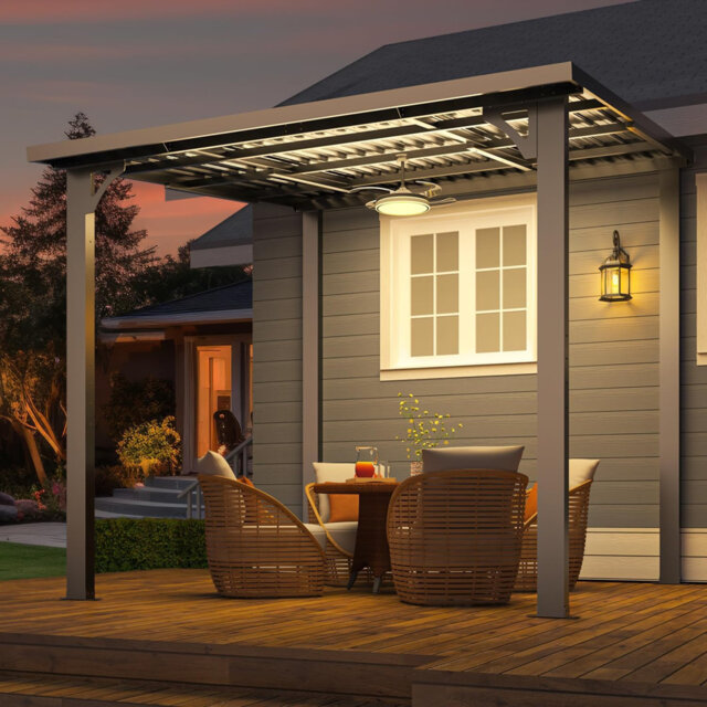Hardtop Gazebo With Galvanized Steel Sloping Roof