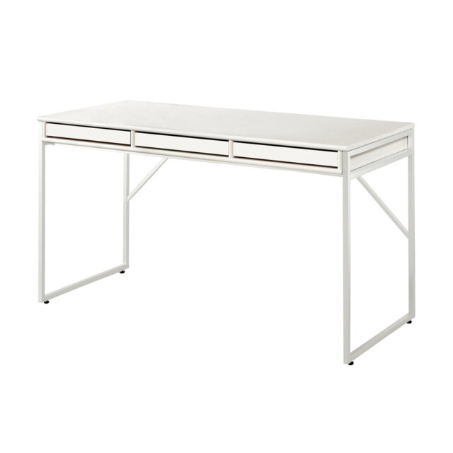 Mistral Standing Desk W:137cm X D: 60cm with white metal legs incl. 3 trays