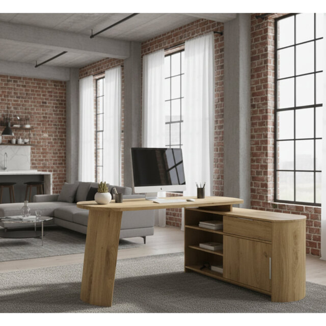 Modular L-Shaped Executive Desk