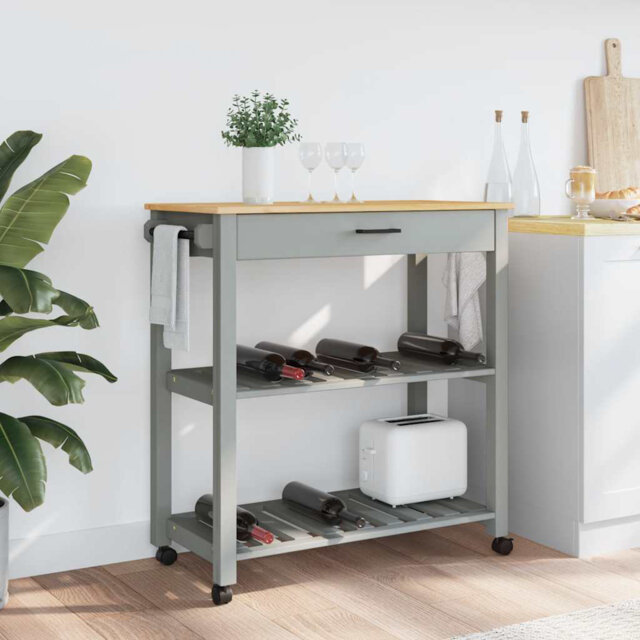Wood Bar Cart