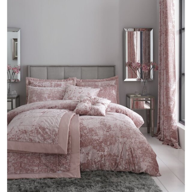 Crushed Velvet Duvet Cover Set with Pillowcases