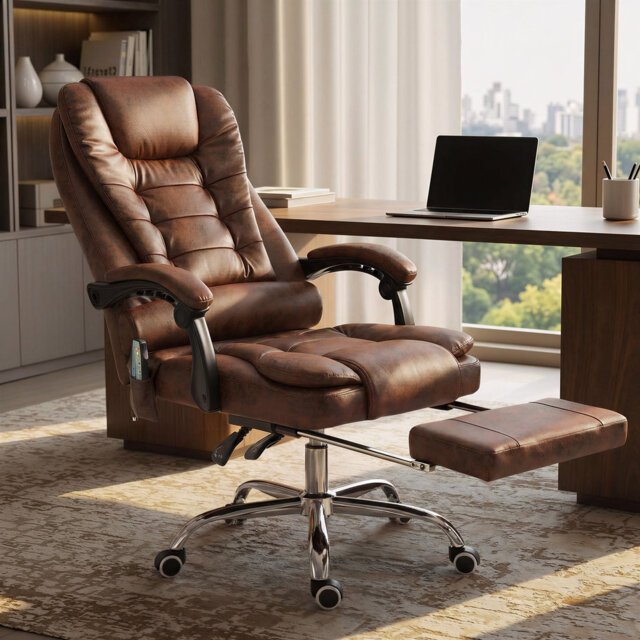Barkett Upholstered Executive Chair with Massage Feature