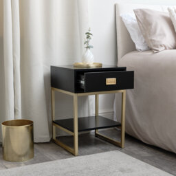 One Drawer Bedside Table - Elle Pink Range