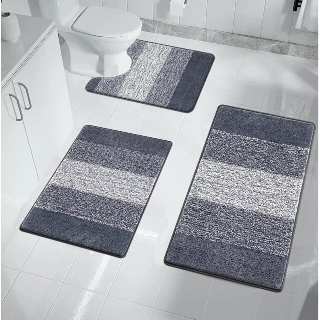 3 Piece set Rectangle Bath Mat