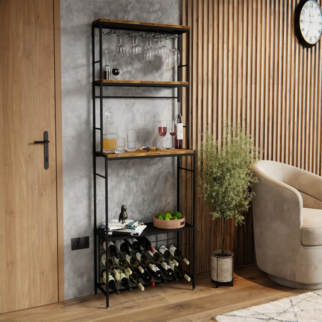 Wine rack made of metal for bottles, 21 bottles, wine, bottle rack, cellar rack, shelves, bottle holder