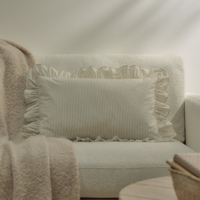 35 x 55cm Acrylic Cushion Cover - Sand Stripe