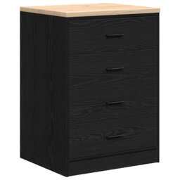 Solid Wood Single Storage Cabinet ( 85cm H x 60cm W x 51cm D)