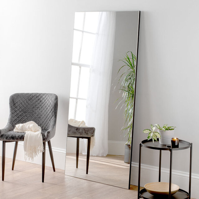Imanii Wood Flat Floor Mirror