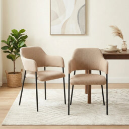 Candice Set of 2 Fabric Dining Chairs