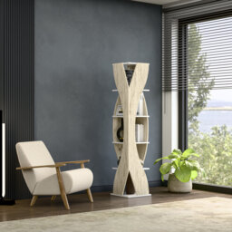 Reva 180cm x H 40cm W Corner Bookcase