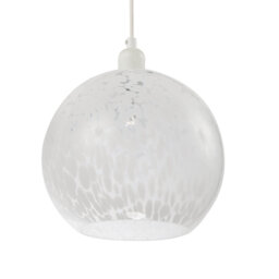21cm H Glass Round Pendant Shade ( No Direct Attachment Method ) in White