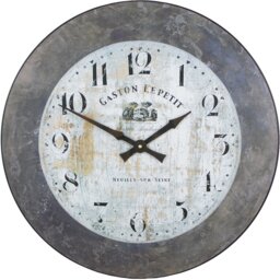 Henri Large Wall Clock with Slate Effect Border - 49.6cm