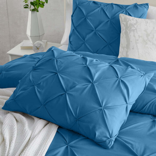 Microfiber Solid Colour Duvet Cover Set with Pillowcases Included