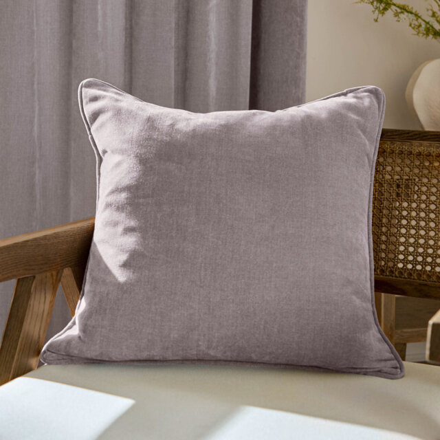 Heavy Chenille Purple Square Cushion