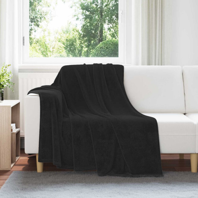 vidaXL Throw Blanket Fleece Cozy Indoor Home Decor Living Room Bedroom Soft