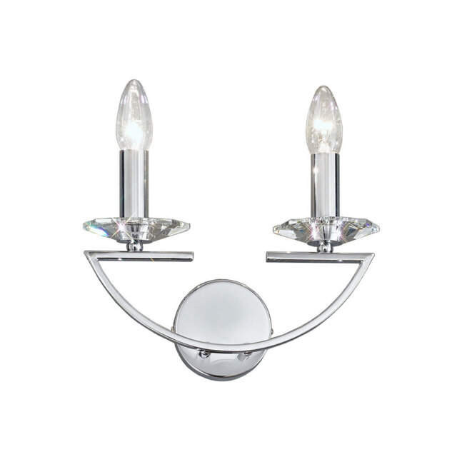 Much Wenlock Glass Candle Wall Light