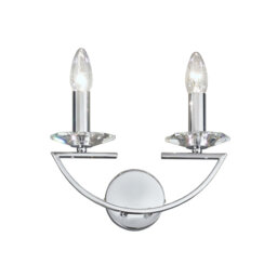 Much Wenlock Glass Candle Wall Light