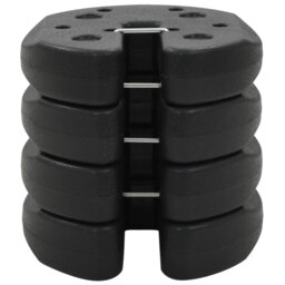 Gazebo Weight Plates Black 220x50 mm Concrete