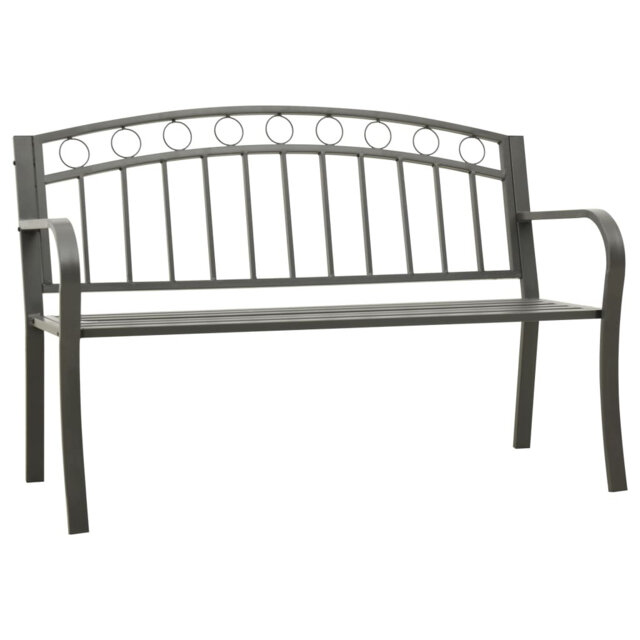 Yokum Powder Coated Steel Outdoor Bench