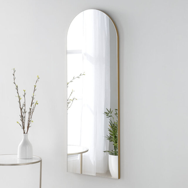 Fernelius Arched Framed Wall Mounted Full Length Mirror