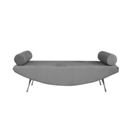 Orient Fabric, Faux Leather Upholstered Bench