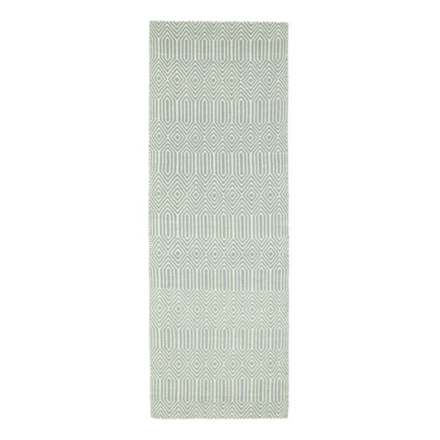 Lisette Flatweave Wool/Cotton Duck Egg Blue/White Rug