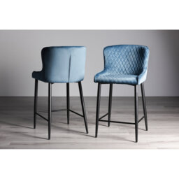 Mireille Upholstered Adjustable Height Counter Stool with Metal Frame
