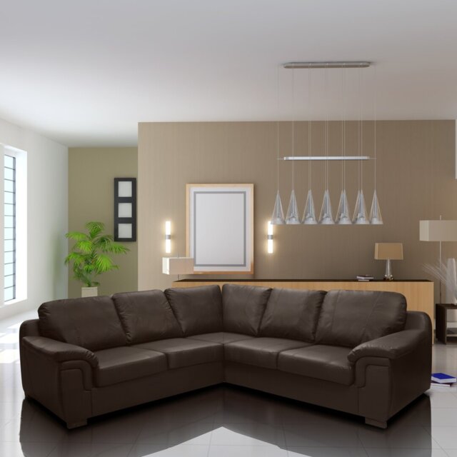 Cheswick 5 Seater Faux Leather Corner Sofa
