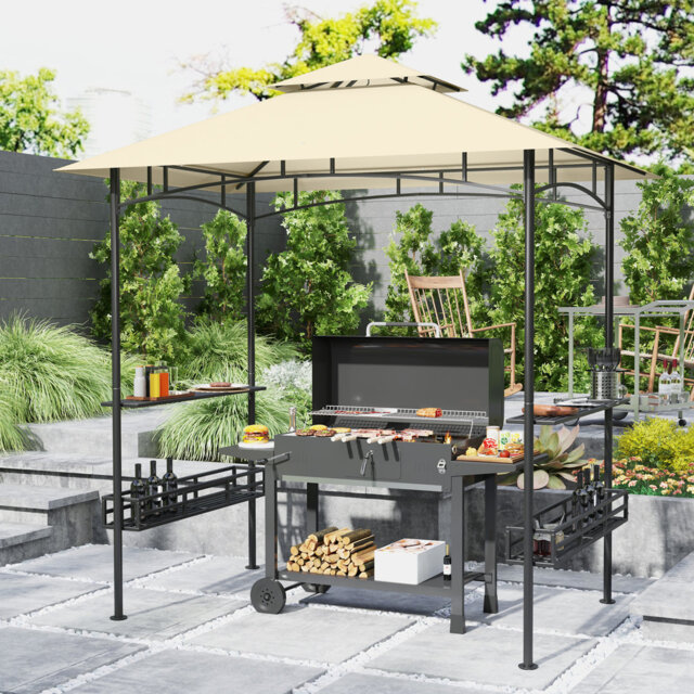 Grill 20 Ft. W x 12.5 Ft. D Galvanised Steel Soft-top Gazebo