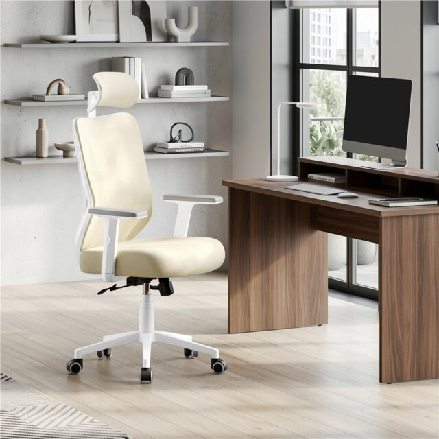 Ergonomic Office Chair with Adjustable Headrest, Armrest and Lumbar Support
