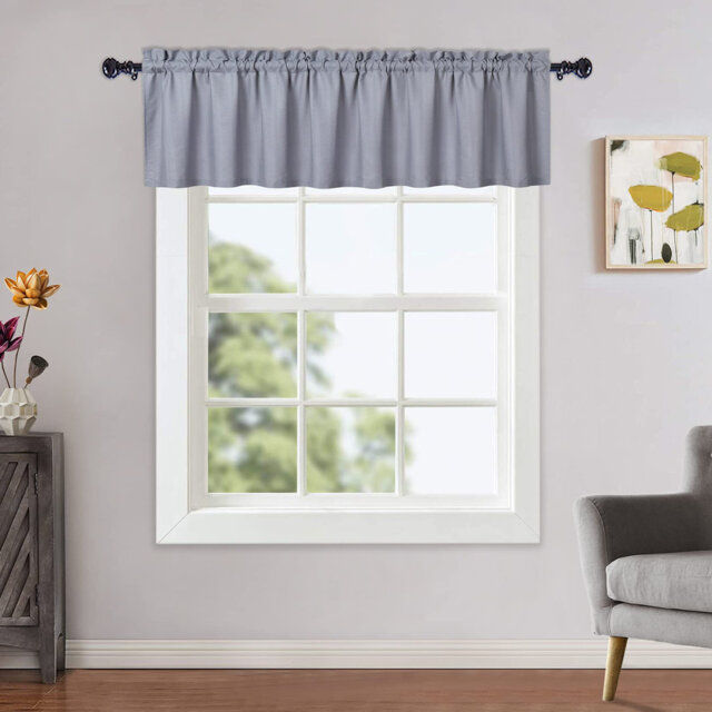 "2-Pack Water-Resistant Kitchen Tier Curtains – Rod Pocket Privacy Cafe Curtains, Linen Textured Short Panels – Natural, 60"" x 15"" for Bathroom, Small"