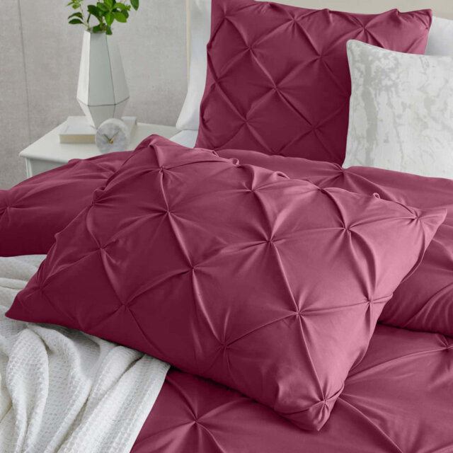 Microfiber Solid Colour Duvet Cover Set with Pillowcases Included