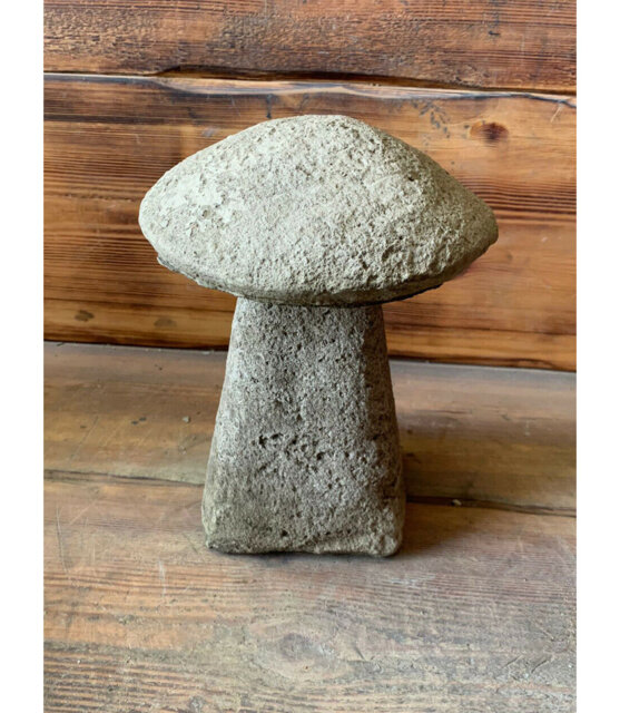 Large Stone Garden Toadstool Mushroom Ornament – 2-Piece Concrete Fairy Decor 8 thumbnail image