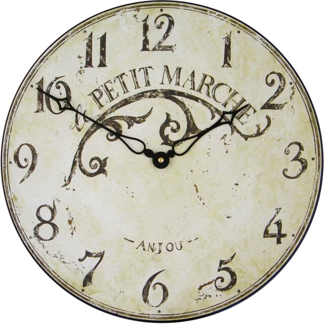 French Market Town 'Anjou' Clock - 36cm