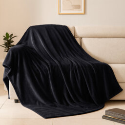 Fairmont Park Solid Color Lightweight, Warm Breathable, Soft Sherpa Fleece Blanket